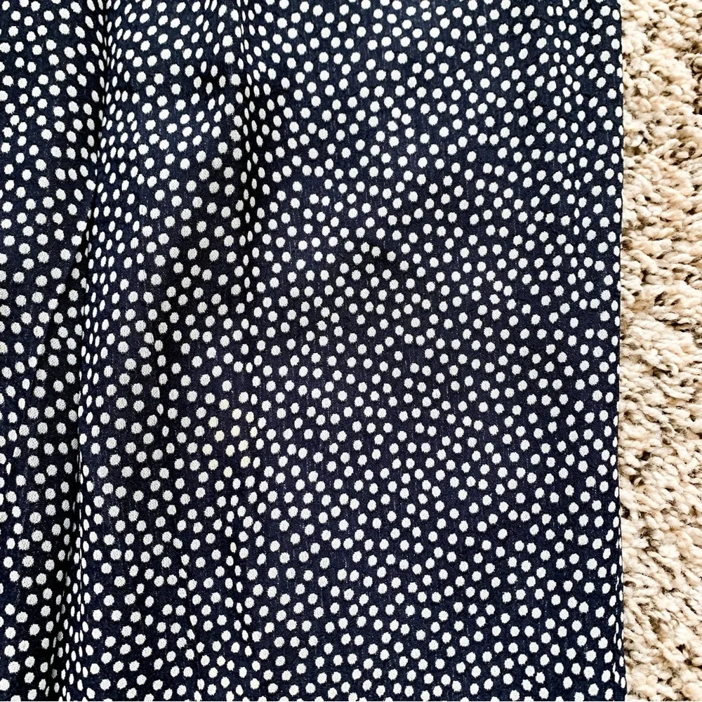 Vintage Giorgio Armani Polka Dot Navy Blue Wode Leg Trouser Pants size small/XS
